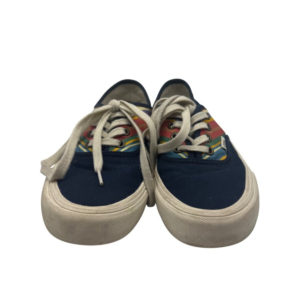 Vans Womens UltraCush Navy Canvas Shoes W/ Multicolor Stripes Size 5.5 US
